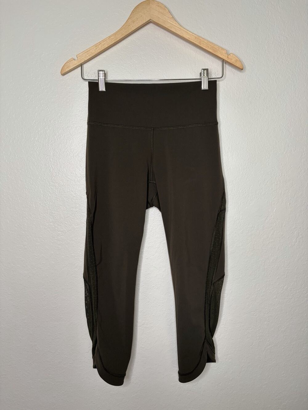 Lululemon Revitalize Crop Dark Olive Green Legging Size 6